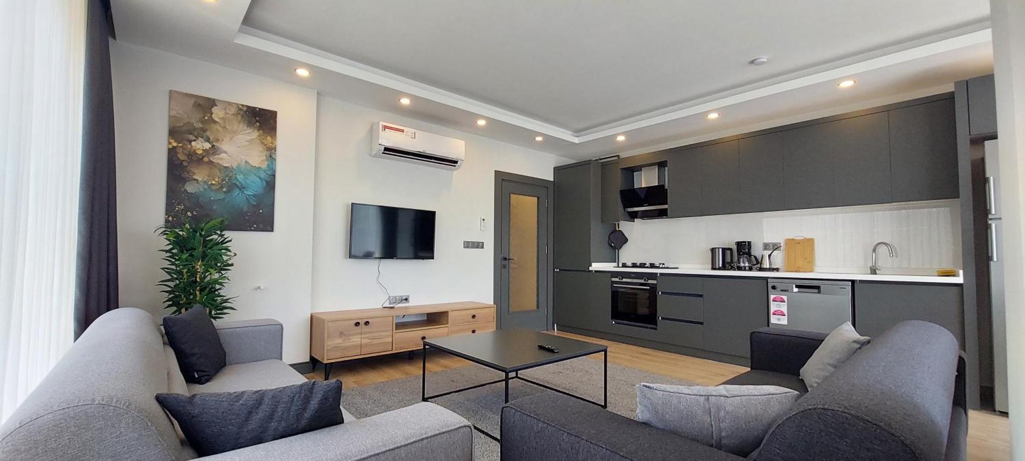 New Flat With Big Living Spaces 1 Near By Lara * Antalya
